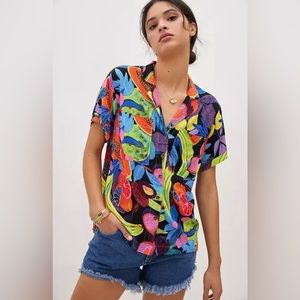 Anthropologie Orane Sigal Bonanza Short Sleeve Top